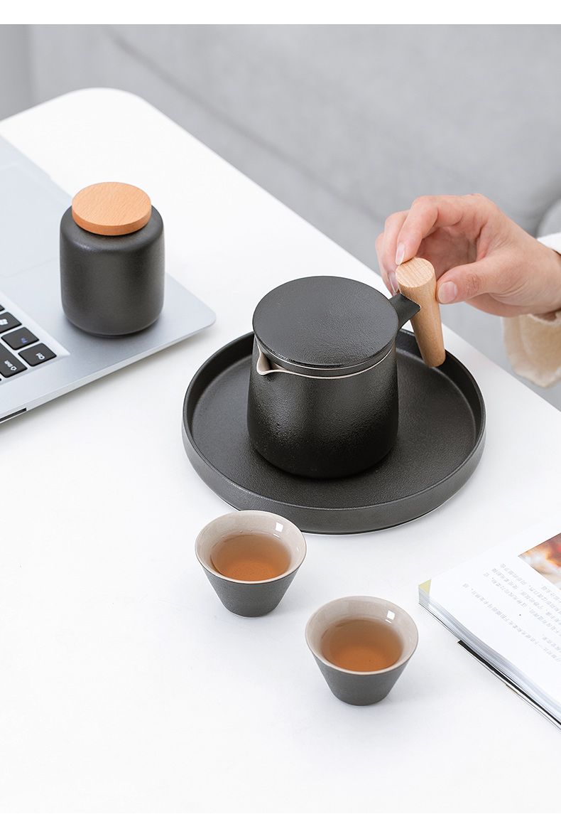 Portable travel tea set crack cup simple household small teapot teacup car is suing carry - on bag