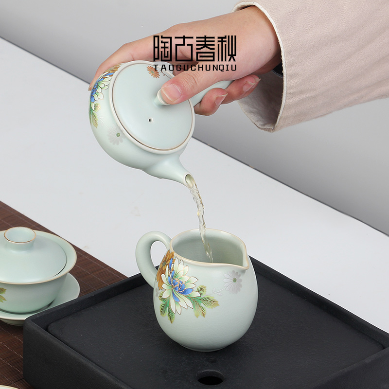 Stereo on household ceramics Japanese kung fu tea set your up tea side put the pot of tea of a complete set of gift box