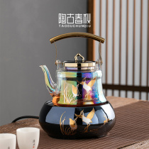 Stainless steel kettle Household electric ceramic stove tea maker Puer tea large capacity anti-scalding tea maker Creative tea pot