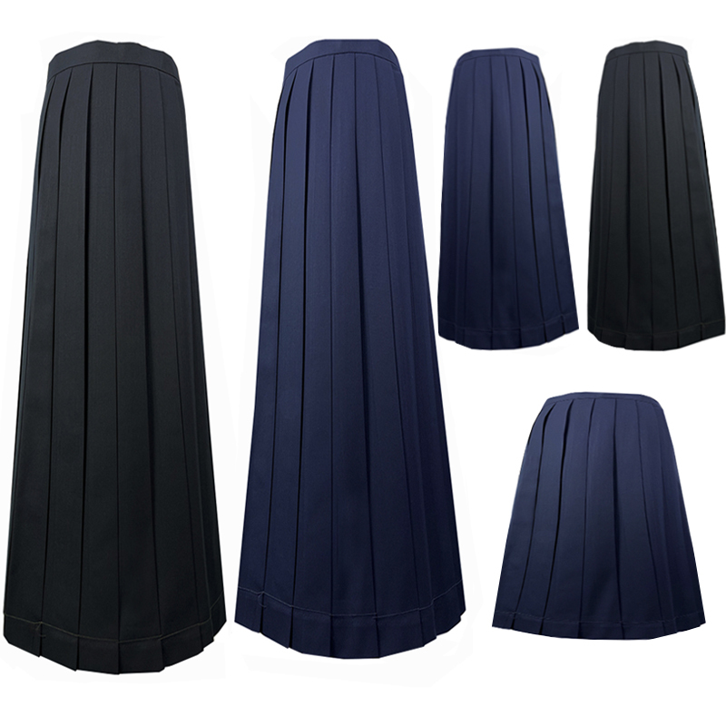 College Uniform Jk Uniform Solid Color Mid-Length Skirt Fashionable Sailor Suit Cyan Blue Pleated Skirt High-Waisted Skirt