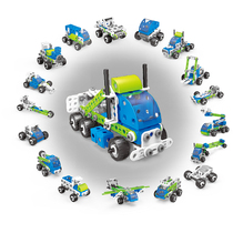 STEM Childrens disassembly toy car pullback removable soft glue assembly Assembly Screw multi-shaped gift box