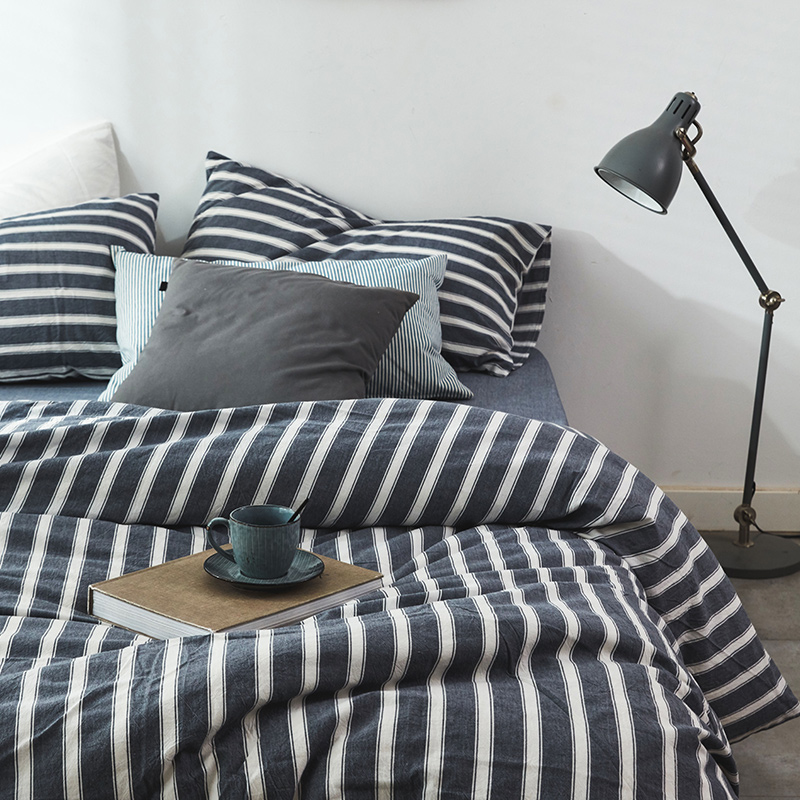 Net red cotton water wash cotton four pieces of pure cotton cotton board board three pieces of Nordic wind bed