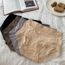 3 sets of sexy lace edge plus code female underpants in bamboo fiber comfortable and soft triangle lady underwear