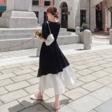 Комплект, платье, юбка, летняя одежда, длинный корсет, французский стиль, 20 года, в корейском стиле, средней длины