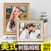 American photo frame setting IKEA Wall combination 6 inch 5 7 seven 8 10 creative diy plus wash photo couple customization