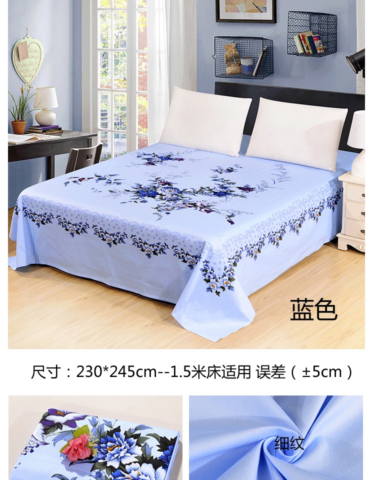 Cổ điển cổ điển được đánh bóng bằng bông tấm đơn mảnh bông đệm đơn giường đôi duy nhất quốc gia tấm cũ mẫu ga phủ giường