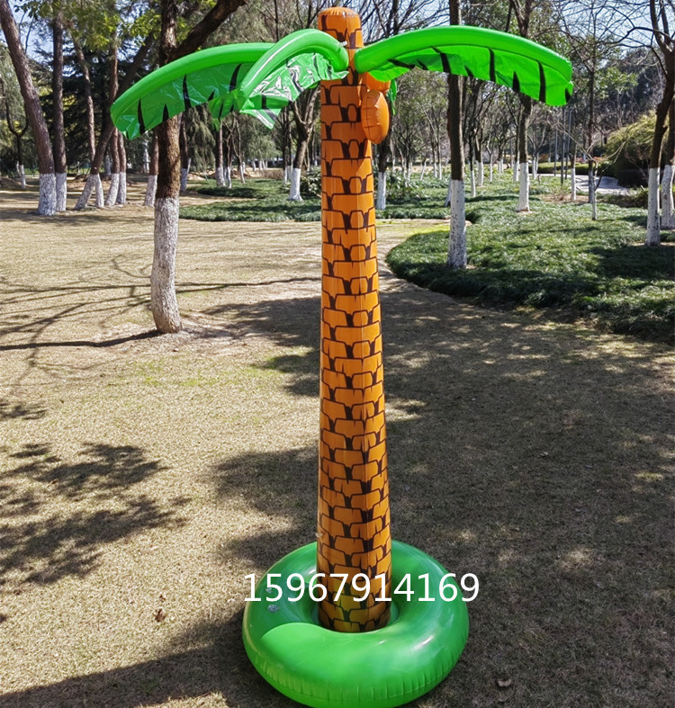 Inflatable Toys 1.8m Inflatable Large Coconut Tree Beach Stage Decoration Model Props Simulated Coconut Tree Palm Tree