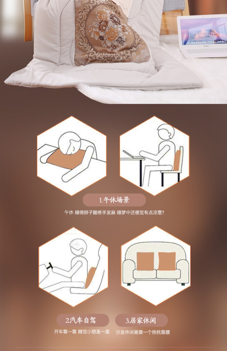 Nam Cực chăn gối sử dụng kép sofa châu Âu gối đệm văn phòng ngủ phòng khách xe với gối - Trở lại đệm / Bolsters gối văn phòng 2 trong 1