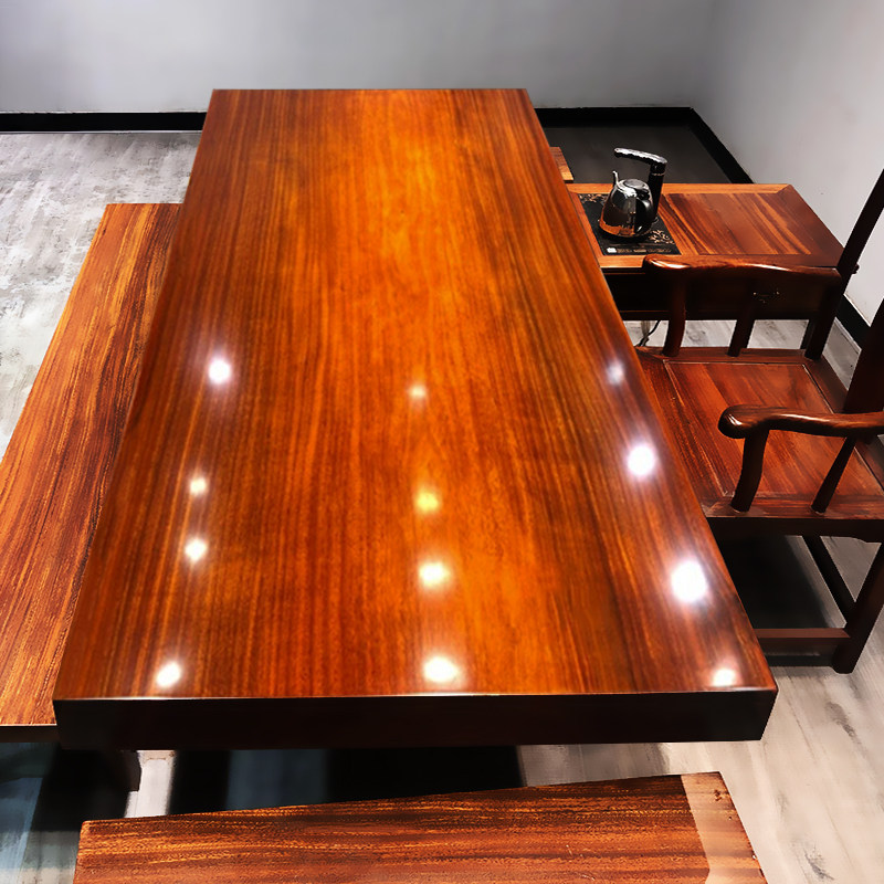 Okan large board solid wood log tea table large board table mahogany pear boss desk surface tea board several tea table whole piece