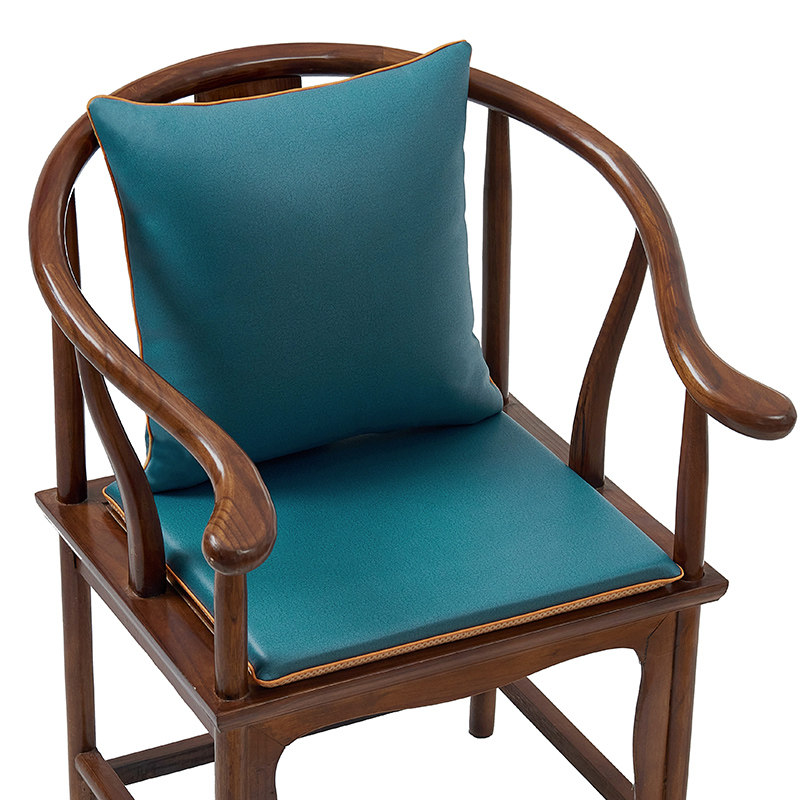 Imitation leather waterproof and oil-proof chair cushion removable and washable non-slip three-centimeter thin sponge cushion four seasons dining chair cushion