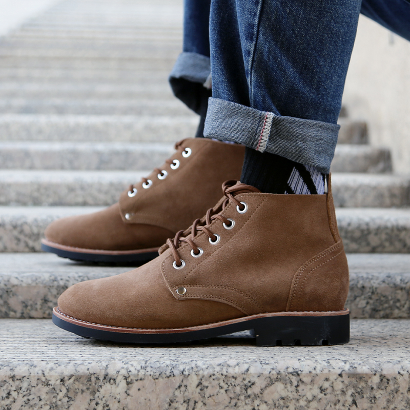 Retro suede escape American mid-barrel Martin men's shoes cowhide bottom Goodyear outdoor spring and autumn tooling boots