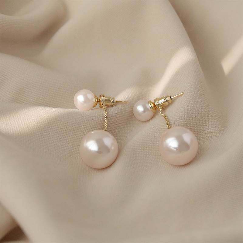 Outlets Discount Official Website Withdrawal Cabinet Clearance Xiaohongshu Recommended 18K Gold Cat's Eye Pearl Earrings Women's Accessories