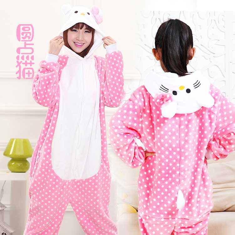 COS bên trang phục phim hoạt hình động vật đồ ngủ một mảnh trang phục chim cánh cụt sóc quỷ gấu trúc flannel dài tay áo đồ bộ cho bé trai