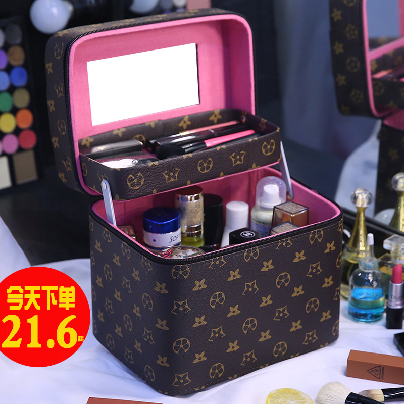 Multi-function cosmetic bag women's portable large capacity 2021 new high-end sense super fire storage box small suitcase