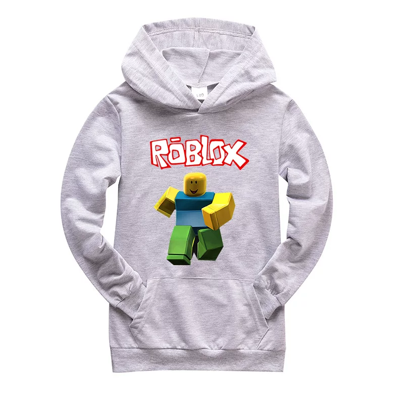 Roblox Roble Missing Virtual World Spring and Autumn Game Patterns Children Long -sleeved Hat Jirt Pocket sweater