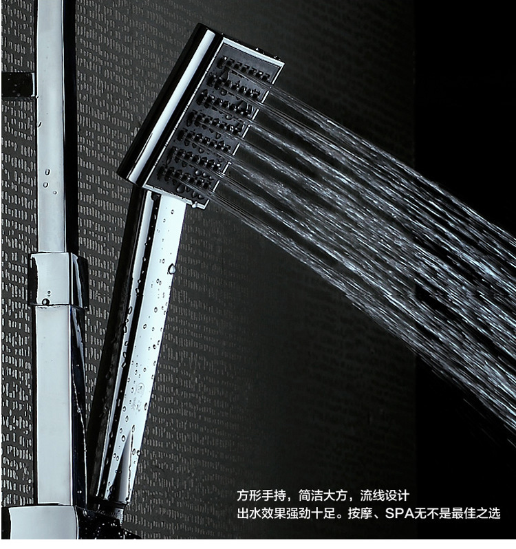 Ultra-thin square stainless steel hand spray large hand shower Pressurized hand nozzle shower hand shower