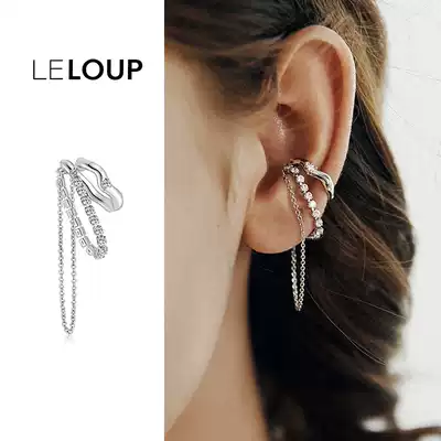 DARE buyer's store Le Loup designer brand streamer ear clip tassel zircon personality wild earrings