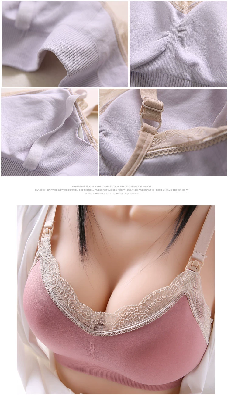 Breastfeeding Maternity Nursing Bra Pregnant Women Underwear baby feeding Bra Lace Maternity  Clothes maternity tracksuit