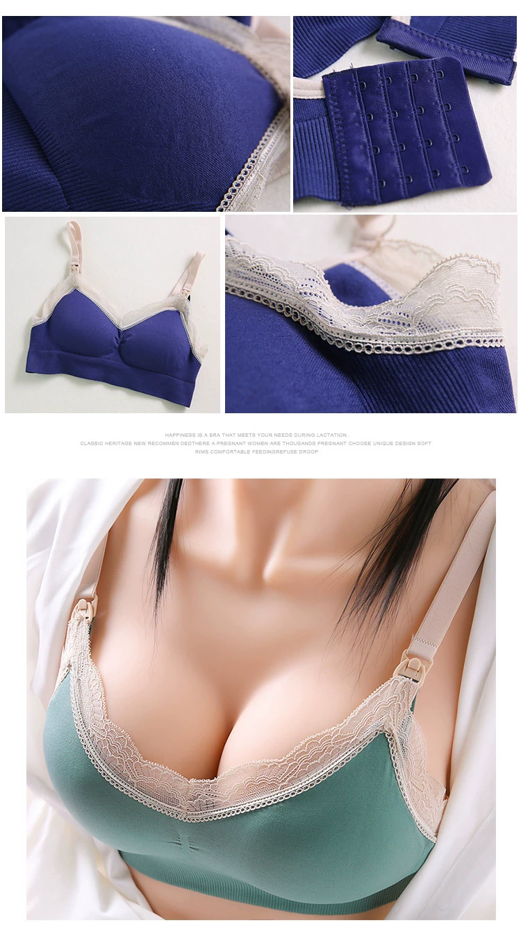 Breastfeeding Maternity Nursing Bra Pregnant Women Underwear baby feeding Bra Lace Maternity  Clothes maternity tracksuit