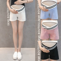 Bà bầu quần short hè hạ eo mặc ba quần 2019 bà bầu mới mang thai quần âu nữ mùa hè quần nóng - Phụ nữ mang thai quần / quần bụng quần yếm bầu