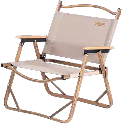 NH Mustard wood grain aluminum alloy folding chair outdoor director chair fishing self-driving off-road Camping Park backrest chair