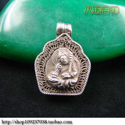Nepal 925 sterling silver pure handmade Padmasambhava Buddha statue Gawu box amulet pendant