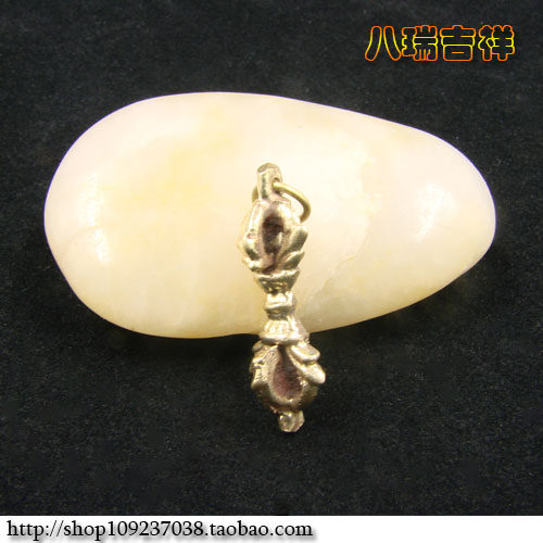 Nepal handmade brass five-strand Dorje amulet pendant