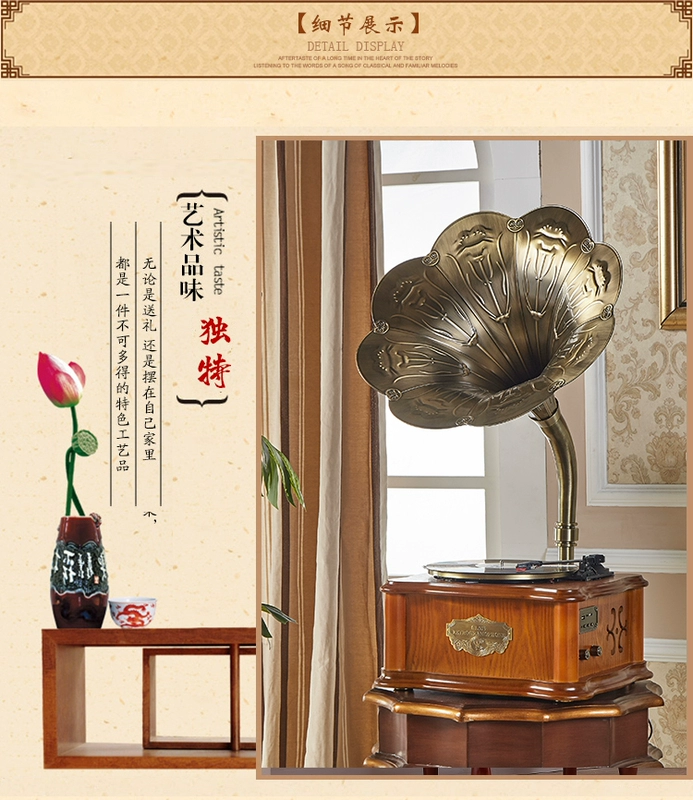 Ming 009s máy ghi âm retro retro máy ghi âm cổ điển loa lớn phòng khách hộ gia đình ghi âm châu Âu Bluetooth