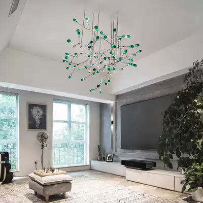 Firefly branch chandelier living room west dining room green glazed light hotel bar dining room special-shaped engineering lamp