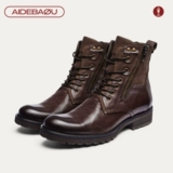 Martens, высокие сапоги для отдыха, туфли в английском стиле, из натуральной кожи, в британском стиле