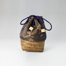 Lushuishanfang Taiwan handmade bamboo tea maker Liao Yi man made bamboo weaving tou mouth (large) Cup Cup basket