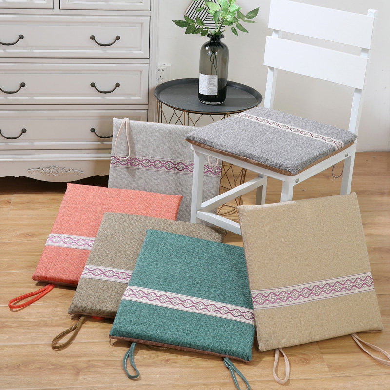 Cotton Hemp Thickened Dining Chair Cushion Elastic Students Thousands Birds G Linen Office Tatami Seat Cushion Chair All Cotton Cushions-Taobao