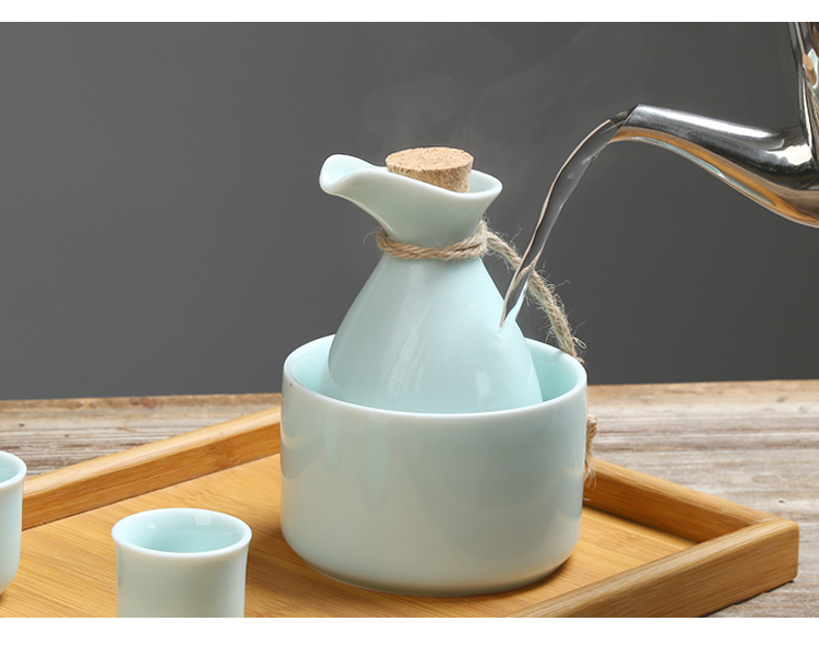 Rượu vang đặt ly rượu vang trắng nửa ly catty ấm chai rượu vang chai rượu vang vàng tách rượu vang hầm rượu sake Nhật Bản giá để rượu