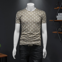 Boomer Ice Silk Short Sleeve T-shirt Men 2021 Summer new MoDel thin section Round Collar Men Half Sleeve Compassionate Clothing