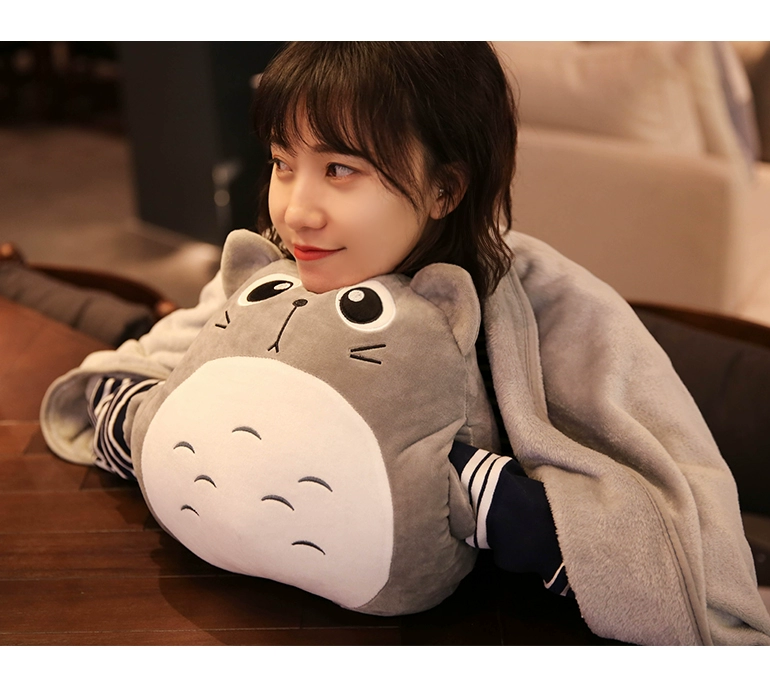 Dễ thương Chinchilla gối chăn ba trong một gối chăn kép sử dụng điều hòa không khí quilt nap gối đệm xe - Trở lại đệm / Bolsters Chăn tiện ích