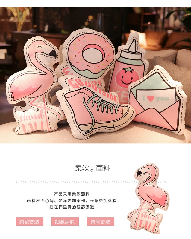 Cô gái hồng tim đệm sáng tạo dễ thương net đỏ nhà sofa phòng ngủ nhỏ gối gối cửa sổ cô gái - Trở lại đệm / Bolsters gối tựa lưng sofa gỗ