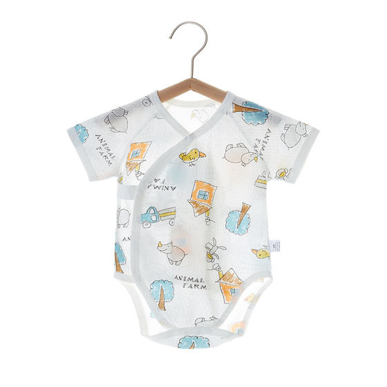 新生儿婴儿包屁衣纯棉夏季薄款宝宝连体衣服满月三角哈衣短袖夏装