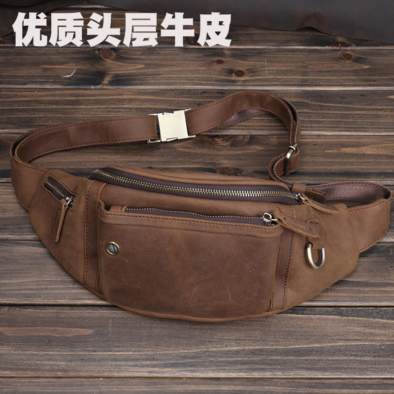 Han Edition Fashion Retro Personality Mad Horse Bag Casual Brush Casual Sports Single Shoulder Sabble Bag