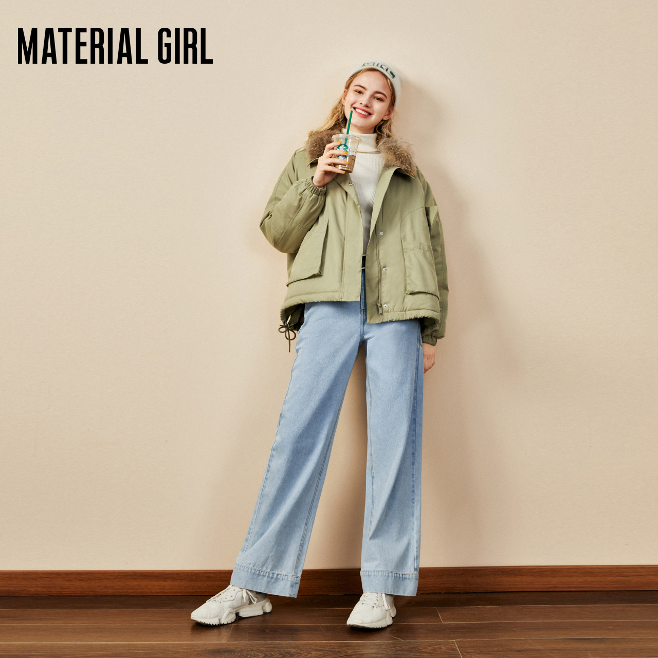 phiên bản Hàn Quốc Material Girl bông quần áo của phụ nữ độ ẩm bông bông lỏng lẻo ins siêu lửa mùa đông áo khoác 2019 mới