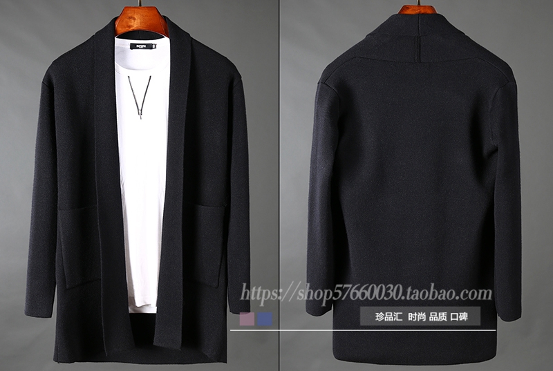 2018 thu đông len mới cashmere quyến rũ quý ông kinh doanh thường xuyên đan áo len mỏng áo len áo công sở nam