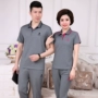 Mùa hè trung niên vài đồ thể thao phù hợp với nam trung niên mùa hè chạy quần áo giản dị quần áo thể thao phù hợp với phụ nữ bộ quần áo gió the thao nam mùa đông