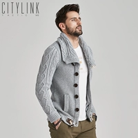 Áo len dệt kim nam dài tay cardigan 2019 Thu mới Xu hướng áo len Hàn Quốc Áo khoác mỏng - Cặp đôi áo len quần áo nam