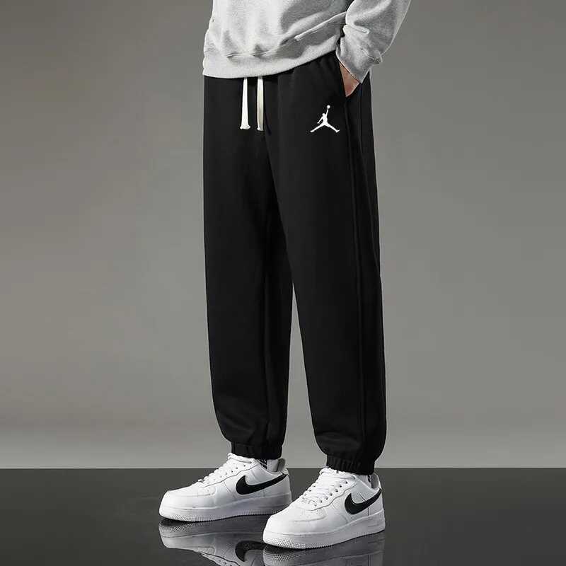 Summer Heavyweight Sweatpants Men's Trendy American Casual Pants Loose Thin Leggings Cuffed Pure Cotton Sports Long Pants