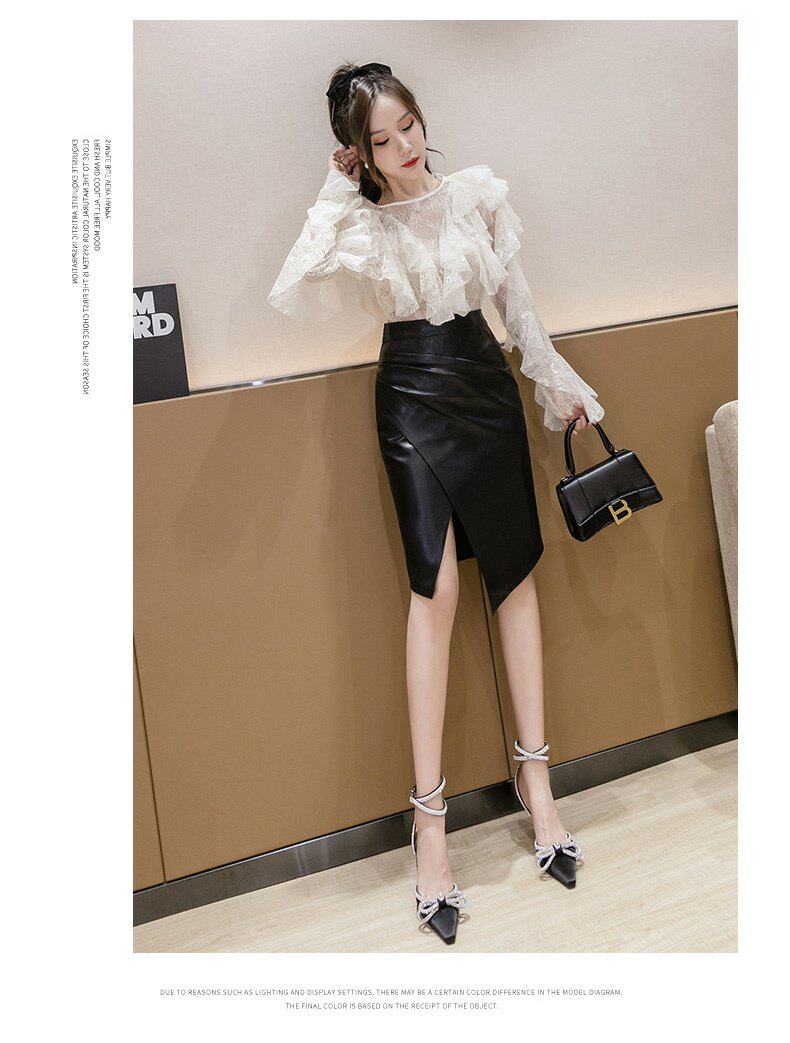 Irregular Hem Midi Skirt 7