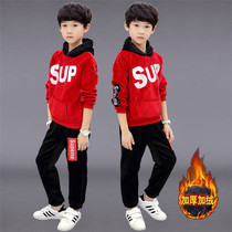  Childrens clothing boys autumn suit 2021 new childrens autumn and winter clothes gold velvet sports sweater two-piece Western style