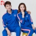 Trang phục thể thao mùa thu Jin Guanchun Jiamusi thể dục nhịp điệu thể thao nữ nam dài tay vuông trang phục khiêu vũ mới phù hợp - Thể thao sau Thể thao sau