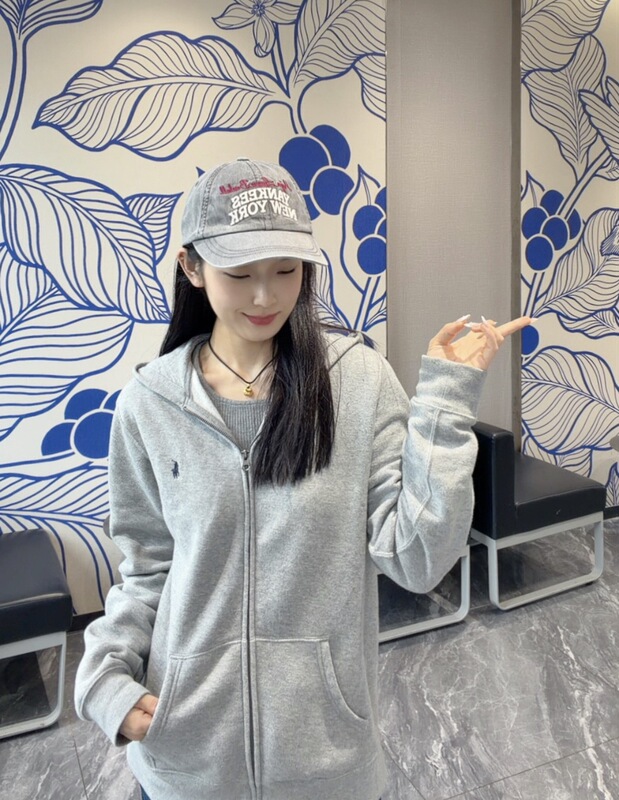 Ralph Lauren/Ralph Lauren Pony Hooded Zip-Up Sweatshirt Jacket, Genuine Children's Model, in Stock