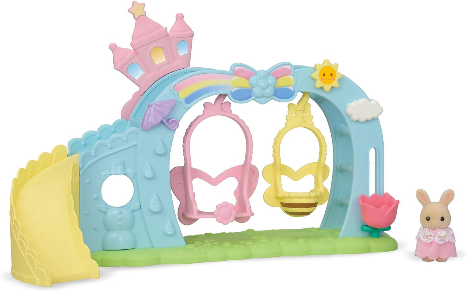 Детский игровой набор 森林森贝儿sylvanian家族 全新正品 蘑菇树屋秋千城堡乐园 垂耳兔 families