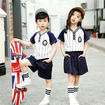 Golden Rice Childrens Clothes Kindergarten Garden Suit Summer Baseball Clothes Suit Elementary School Childrens School Uniform Sports Clothing