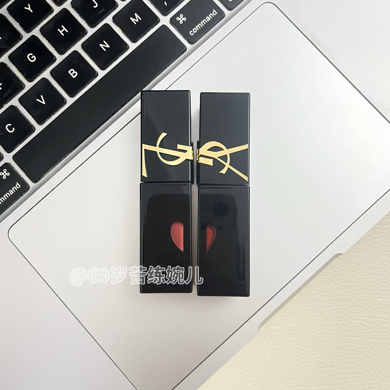 Ysl Saint Laurent Love Black Tube Mirror Lip Glaze 440 610 416 443 442 620 Matte 231 216